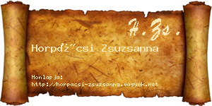 Horpácsi Zsuzsanna névjegykártya